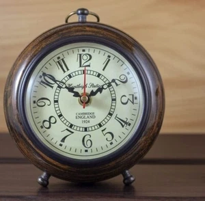 Handmade Antique Wooden Table Top Clock Desk Clock Nautical Style Home & Office - Picture 1 of 3
