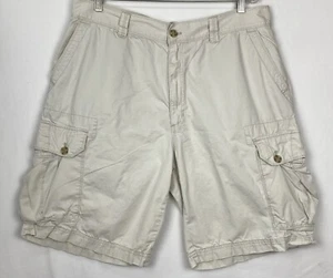 Reunion Mens Cargo Shorts Size 38 Beige Measure 37x10 Lightweight #23E - Picture 1 of 7