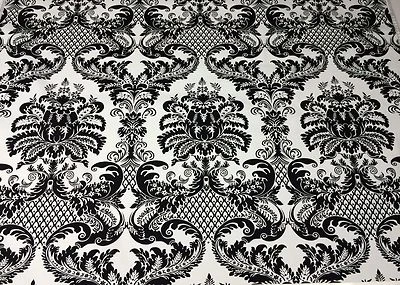 LACEFIELD DESIGNS TINTA MARSELLA NEGRO FLORAL DAMASCO CALAIS TELA POR YARDA Foto 1 de 4