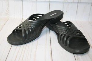 Okabashi Womens Sandals Size M 6.5/7.5 Rubber Slip-On Black - Picture 1 of 5