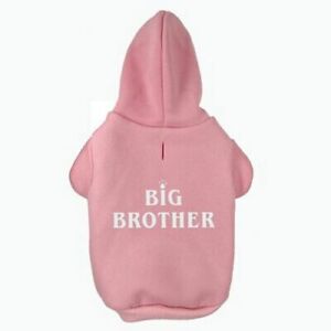 Pet Dog Hoodie Big Brother Printed Puppy Jumpers Tracksuits Warm Fun Clothes