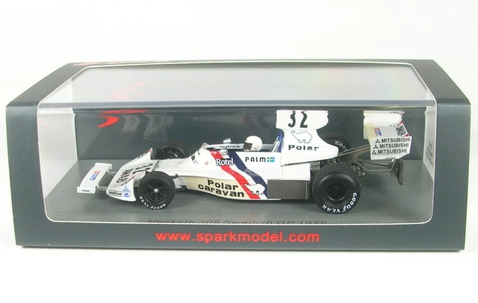Hesketh 308 No.32 Swedish GP Formula 1 1975 (Torsten Palm) 1:43 Spark - Image 1 of 1