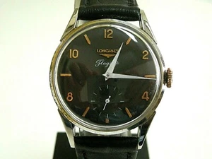 LONGINES FLAGSHIP VTG 60´s CAL 30L MENS WATCH, BLACK DIAL, ST-ST- MANUAL WINDING - Imagen 1 de 12