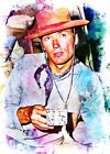Clint Eastwood Actor Celebrity Movie Star 3/10 Art ACEO Print Card By:Q Pose 3