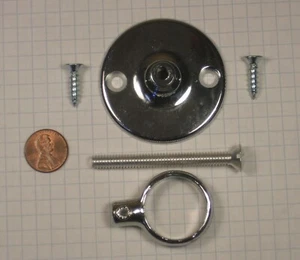 Jacknob #16110 HANGROD FLANSCH, ZINKDRUCKGUSS, POLIERTES CHROM, 1" DURCHMESSERSCHLEIFE - Bild 1 von 4