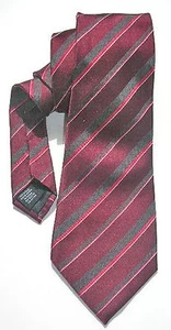 Alfani NEW Red Slim Striped Corbata de Cuello de Hombre Seda $49 T1156 - Imagen 1 de 2