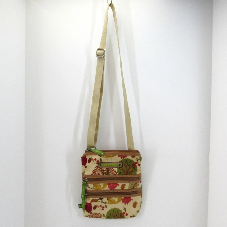 Bolso Bandolera Lily Bloom Patrón Búho Bolsillos con Cremallera Correa de Nylon Ajustable Foto 1 de 4