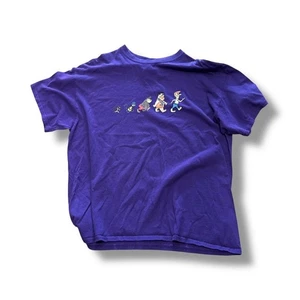 Lila Flinstones Evolution T-Shirt - Bild 1 von 4