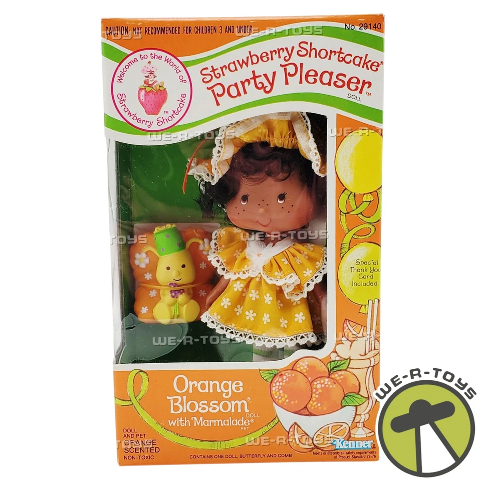 Muñeca Strawberry Shortcake Party Pleaser Orange Blossom 5" 1980 Kenner No. 29140 Foto 1 de 4