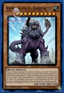 Yugioh Behemoth der König der hundert Schlachten JUSH-DE050 (Super Rare) 1. Auflage - Bild 1 von 1