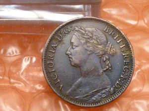 1882-H United Kingdom 1 Farthing #3 - Picture 1 of 3