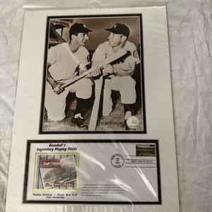 Yankees First Day Of Issue Envelope 2001, 8x10 Mickey Mantle, Billy Martin Pic - Picture 1 of 8