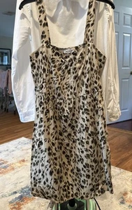 Heartloom Kleid mehrfarbig Leopardenmuster gefüttert ärmellos M - Bild 1 von 4