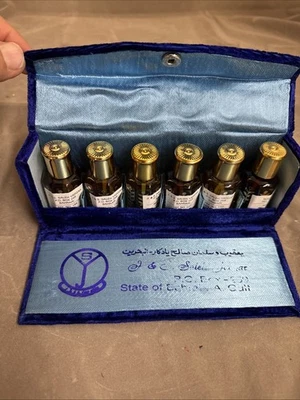 J. & S. Saleh Yadgar 6 Women’s Perfume Oils State of Bahrain in Velveteen Box - Изображение 1 из 4