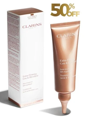 CLARINS crema EXTRA-FIRMING Anti-Age filler COLLO & DÉCOLLETÉ 75 ml 50% SCONTO - Imagen 1 de 4