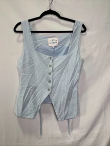 Gilet Alexia Admor Adeline blu taglia M con piccolo tessuto pull e macchia - Foto 1 di 9