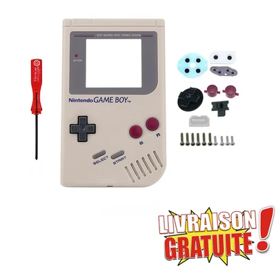 Nintendo Game Boy DMG-01 Kit Pièces de Rechange (Coque + Boutons + Vis) - Imagen 1 de 4