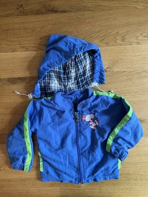 Chaqueta Snoopy con capucha vintage para niños pequeños, talla 4T, azul/verde/a cuadros en el interior Foto 1 de 4