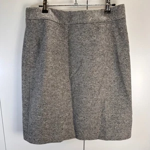 Brooks Brothers Womens Sz 10 Gray Tweed 100% Wool Pencil Skirt Old Money Luxury - Picture 1 of 10