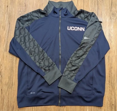 UConn Huskies Jacket Mens XXL Blue Nike DriFit Full Zip College B34 - Image 1 of 3