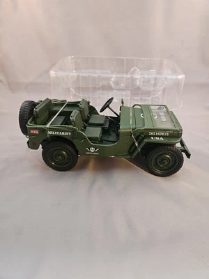 WWII Militarist JSJ Diecast Detailed Willy’s Jeep, Measures 7" X 3-1/4" Ex. Con. - Image 1 of 4