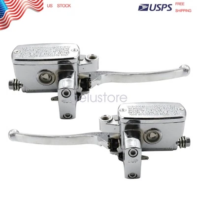 Chrome Brake Master Cylinder Clutch Levers FITS Kawasaki Vulcan 1500 1600 2000 - Imagem 1 de 4