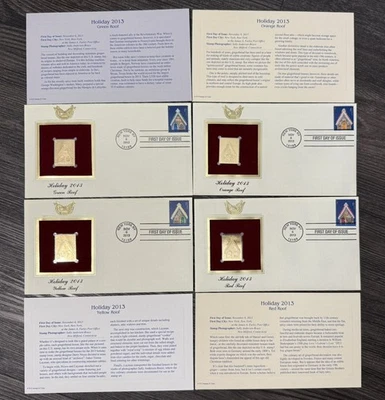Lot of 4: Gold Stamps - Holiday 2013 - Image 1 of 4