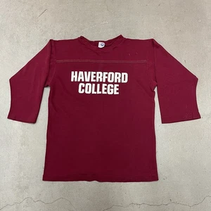 Vintage Haverford College 70s Artex Jersey T Shirt Size S - Picture 1 of 8