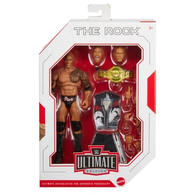 The Rock (Final Boss) - WWE Ultimate Edition 25 Mattel Toy Wrestling Figure - Image 1 of 3