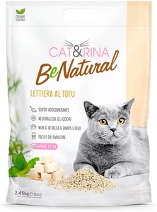 Benatural, Lettiera per Gatti Al Tofu Da 5,5L. Lettiera Gatto Agglomerante Di Or - Foto 1 di 12