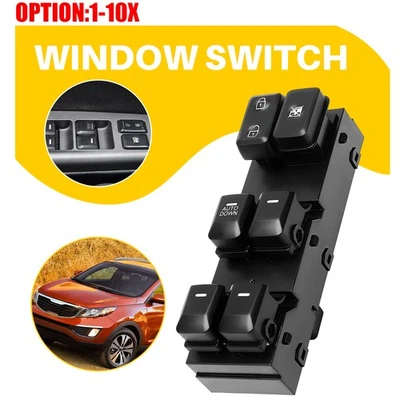 Botón de control del interruptor de ventana eléctrica del lado del conductor delantero para Kia Sportage 2011-2016 Foto 1 de 4