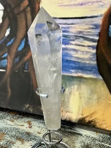 Clear Quartz Sceptre Wand Tower with Stand 15 cm - Picture 1 of 14