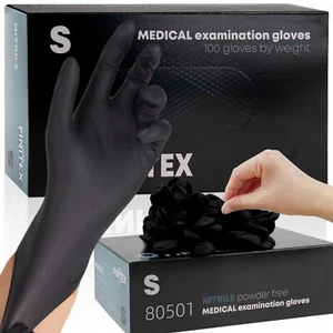 FINITEX - Black Nitrile Disposable Gloves 5mil Powder-free Medical Exam Latex... - Picture 1 of 9
