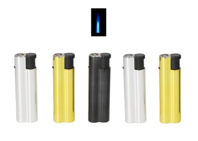 10 x Feuerzeug Turbo Sturm Flamme Gas Metall Wind Jet nachfüllbar Piezo bunt - Bild 1 von 2