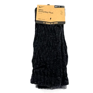 Men's Nike Everyday Plus 2-Pack Cushioned Crew Socks (8-12) Black Heather Gray - Picture 1 of 4