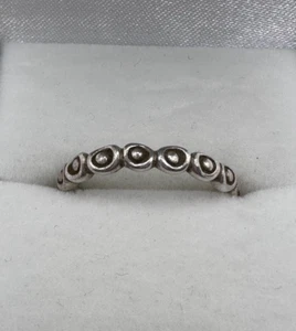 HTF Pandora Sterling Silver Studded Bubble Eternity Ring Sz 5.75 [034 GCy] - Picture 1 of 4