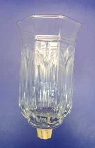 HOMCO Astoria peg votive cup clear glass octagon paneled 5 3/4" high - Picture 1 of 6