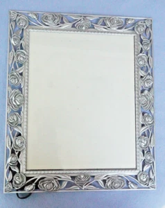 Vintage Kenner Silber Barock Bilderrahmen mit Rosenakzenten 10"x12" - Bild 1 von 5