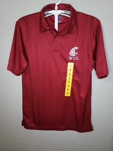 NWT Champion Authentic WSU Washington State Cougars Men Small Red Polo Shirt S55 - Picture 1 of 9