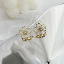 1Pair Fashion Earring Jewelry Alloy Crystal Pearl Flower Stud Earrings For Women