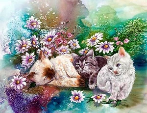 Party's Over 8x10 CAT print by Artist Sherry Shipley - Picture 1 of 1