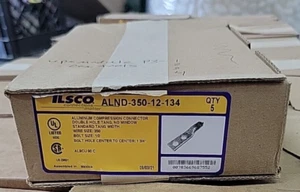 box of 5 NEW! Ilsco ALND-350-12-134 350 MCM Aluminum Compression Lug - Picture 1 of 4