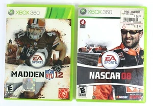 Xbox 360 - EA Sports Madden 12 & NASCAR 08 - Both Tested Free Shipping - Picture 1 of 7