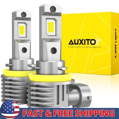 Kit de faros LED AUXITO H11 H8 bombillas antiniebla de haz alto bajo 6500K súper brillantes Foto 1 de 4