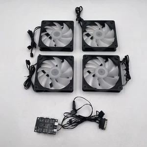 COUGAR CR120 Set 4x120mm 12VDC/0.14A/1.6W ARGB Case Fans w/Controller - Picture 1 of 3