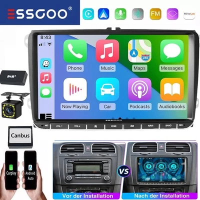 ChatGPT Autoradio Android15+DAB GPS 4G+64G 2 DIN Für VW GOLF 5 6 Passat ChatGPT - Bild 1 von 4