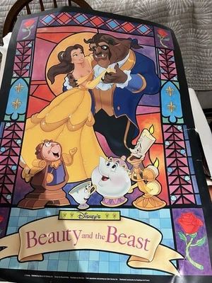 Pôster original do filme Disney A Bela e a Fera 1991 Litho - Imagem 1 de 4