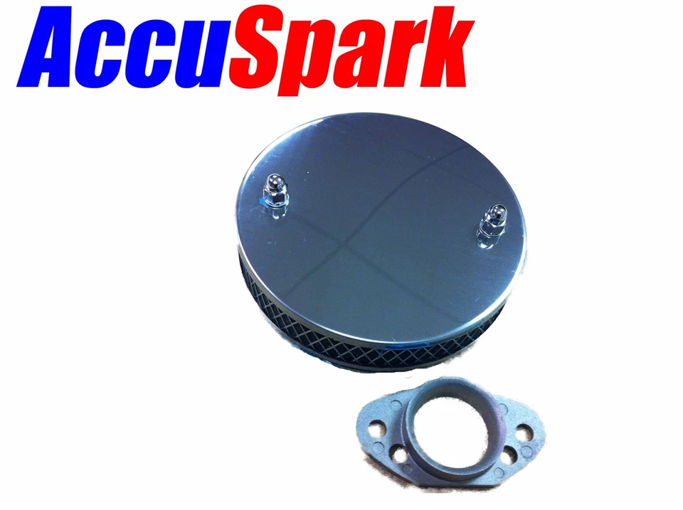 Filtro de aire inoxidable estilo cromado panqueque para todo SU 1.1/4 + pila de talón  - Imagen 1 de 1