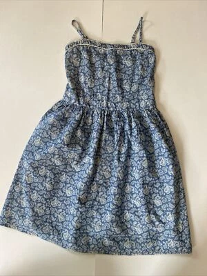 Vestido de verano Cato para niñas talla XL 16 azul blanco cachemir con tiras Foto 1 de 4