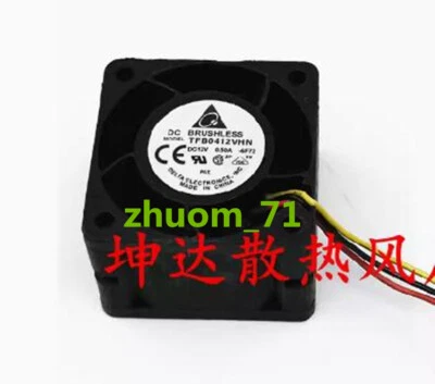 1PC DELTA TFB0412VHN 4028 4CM 12V 0.5A Double ball fan - Image 1 of 2